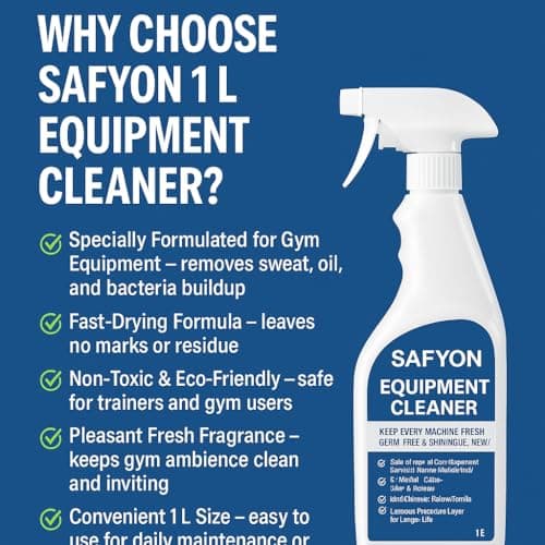 Safyon Gym Equipment Cleaner, 1 Litre, Professional Fitness Machine Sanitizing Solution 2