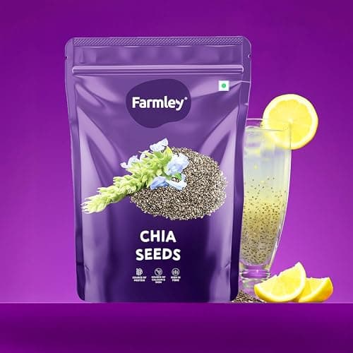 Farmley Chia Seeds 200g I Seeds for Eating | Seeds for Weight Management | Rich in Calcium, Protein & Fibre (Pack of 1) 5