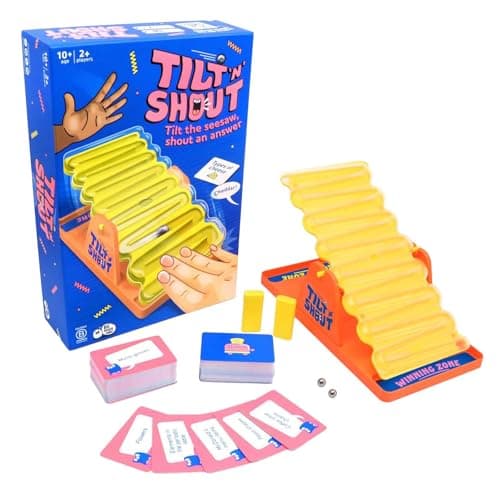 UJEAVETTE Tilt N Shout Game Fun Balance Challenge Strategy Toy for Player of All Ages