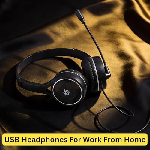 Metaind Wired USB Headphone with Noise-Canceling Mic | Ideal for Teams, Zoom Calls & Call Center Use | Compatible with PC & Laptop | Model: Meta_MT30 (Black) 4