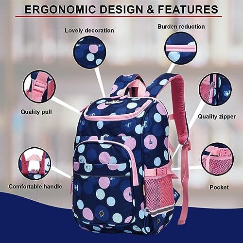 Tinytot 24 Litre, Stylish & Trendy Water Resistant Hi Storage School Collage Travel Backpack Bag for Girls, 16 Inch 2