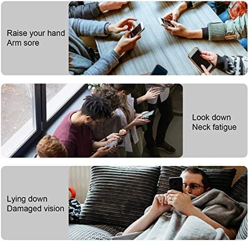 BLAXSTOC V311 Foldable Mobile Stand Tabletop Stand Adjustable Phone Holder and iPad Stand & For Bed , Table, Office, Video Recording Compatible With All Smartphones, Tablet (Black, White & Pink ) 5