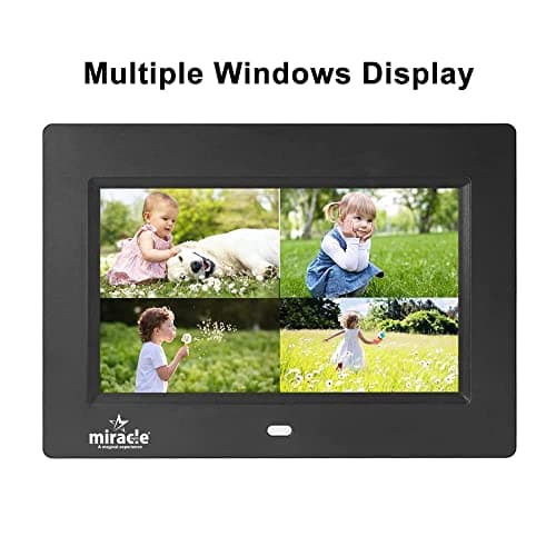 Miracle Digital 7 Inch IPS HD Digital Photo Frame, 1024×600 Display, 8GB Memory, 2GB RAM, 180° Wide Angle, Photo Video Music Playback, Slideshow, SD Card & USB Support with Remote 2