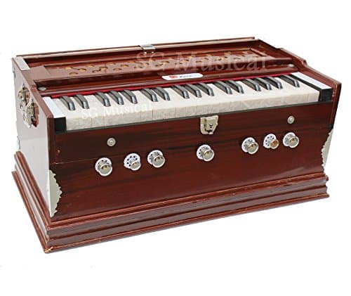 FATEH Musical Harmonium 2 Side Carry Handle Double BellowHarmonium instrument original for female 2 Side Carry Handle Double BellowHarmonium 7 Stops 39 Keys 17
