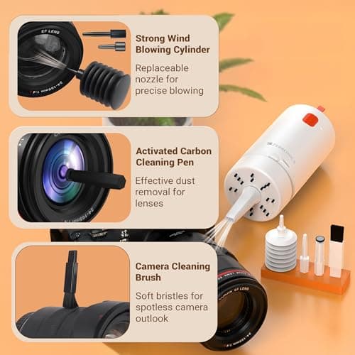 ZEBRONICS CK500 21-in-1 Multipurpose Cleaner kit, Vacuum Cleaner, for Smartphones, Tablets, Cameras, Laptops, Keyboards, Earphones, Refillable Spray Bottle, Type-C Charging (White) 5
