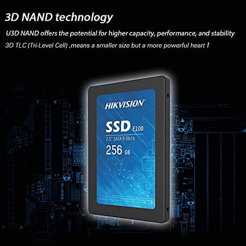 HIKVISION E100 256GB 2.5-Inch Internal SSD, SATA 6Gb/s, up to 550MB/s - Solid State Disks 3D Nand TLC 4