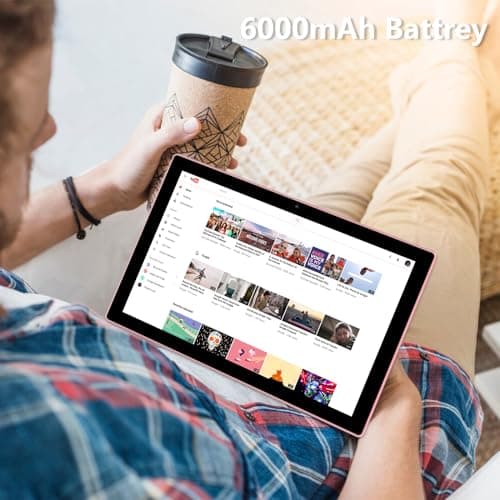 YQSAVIOR Android 13 10 Inch Tablet 10GB RAM + 64GB ROM + 1TB Expandable IPS Screen Dual Camera 2+8MP WiFi BT Pink 2