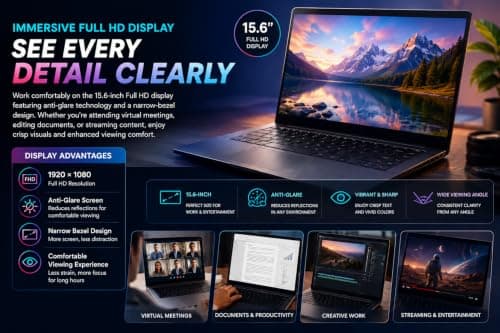 HP 255R G10 Business Laptop | AMD Ryzen 5 7535U | 15.6" FHD Display | 24GB DDR5 RAM | 512GB NVMe SSD | Windows 11 Home | MS Office | AMD Radeon Graphics | Dark Ash Silver | 1 Year Warranty 5