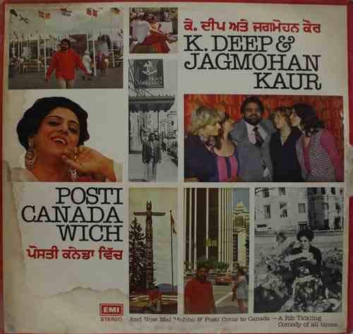 K. Deep & Jagmohan Kaur - Posti Canada Wich - G/ECSD 3102 - Punjabi Folk LP Vinyl Record, K .Deep, Jagmohan Kaur
