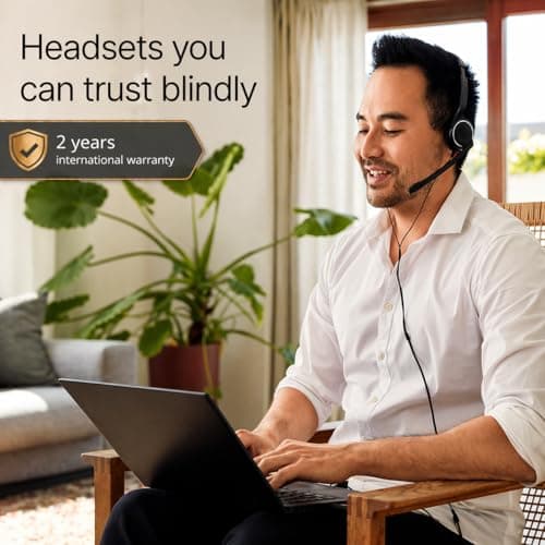 EPOS PC 8 USB A On-Ear Stereo Wired Headset with Microphone, Wired Headphones, Inline Volume Control, Mute Function, Noise-Canceling Microphone, for Laptop, PC, Mac - Online Calls, Teaching 2