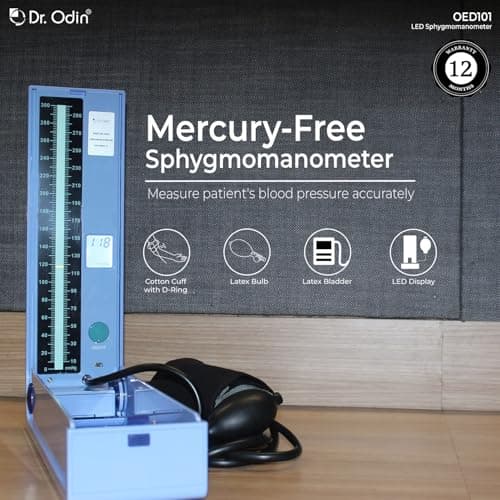 Dr. Odin OED101 LED Sphygmomanometer Advanced Blood Pressure Monitoring for Your Health Journey | Made In India (Blue) 2