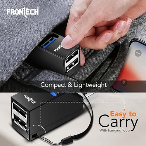 Frontech USB Hub | High-Speed USB 3.0 & 2.0 | Expand Your Ports | Blazing Fast Data Transfer & Compact Design | Backed by 1 Year Warranty (NC-0036) 3