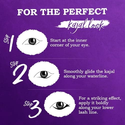 Clumsy Cat Eyes Kajal Pencil for Women - Enriched with Almond Oil & Vitamin E | Long Lasting, Smudge Proof & Waterproof | 24 Hrs Stay Long Smooth & Soft | Use as Kajal or Eyeliner Evil Eye (blue) 3