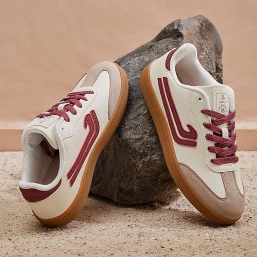Campus Women's Ambit Off WHT/Rust Sneakers - 8UK/India 1 Pair 2