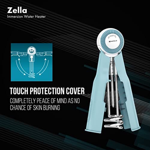 Havells Zella 1000 watts Immersion Heater|Touch Protection Cover|Temp. Setting| Heavy Duty ISI Mark 3 Pin Molded Plug|Protection Cover| Nickel Plating|Automatic Cut off| 2 Year Comprehensive Warranty 4