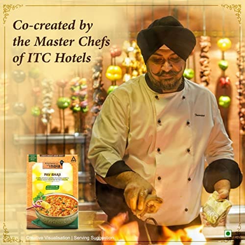 Kitchens of India Pav Bhaji, ITC Ready to Eat Indian Food, Just Heat and Eat, Microwavable, 285g 2