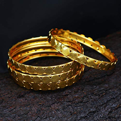 Sukkhi Glamorous Temple Jewellery Gold Plated Coin Bangle For Women 2