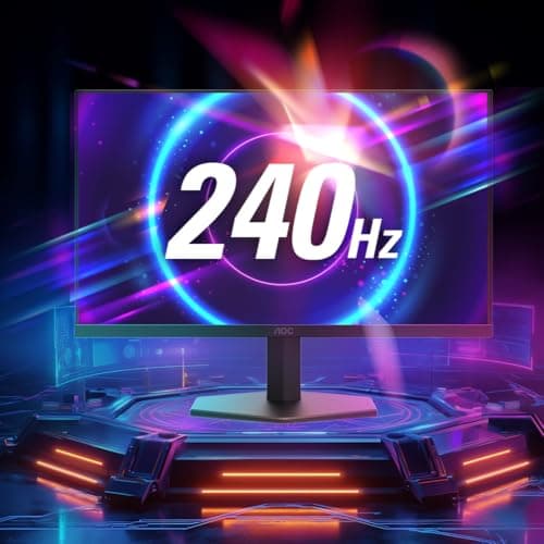 AOC 24G11ZE 23.8" FHD IPS Gaming Monitor - Black | 240Hz Refresh| 0.3ms MPRT, 1920 X 1080|Adaptive Sync| HDR10| 3-Sided Frameless| Low Input lag|Flicker Free| Low Blue Mode 2