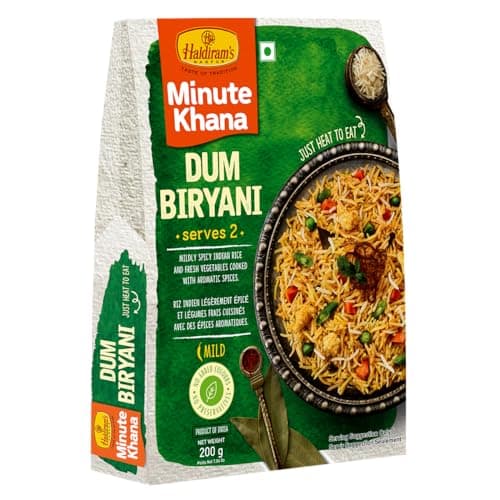 Haldiram's Nagpur Ready To Eat Dal Palak 300g, Dum Biryani 200g, Dal Tadka JeeraRice 350g, Choley Chawal 350g Combo 4