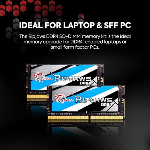 G.Skill Ripjaws SO-DIMM 16GB (1 * 16GB) DDR4 3200 CL22-22-22-52 1.20V Laptop Memory RAM F4-3200C22S-16GRS 3