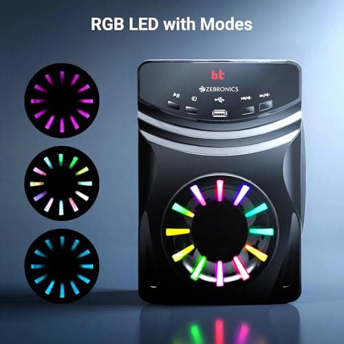 Zebronics 7.1 Channel Home Theatre Speaker, 140W Output, 13.33cm Subwoofer, RGB, Bluetooth, USB, AUX, LED Display, Remote Control, Wall-Mountable (Spark 207) 5