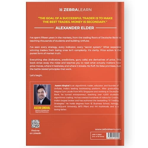 Master Price Action Trading - 51 Days Live Trading Examples by Aseem Singhal | Support & Resistance, Breakout, Market Structure | Bestselling Author of 51 Trading Strategies | ZebraLearn 2