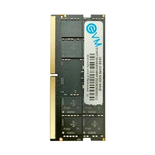 EVM 16GB DDR5 Laptop RAM Memory | 5200MHz | PC5-41600 | SO-DIMM | 262-Pin | CL19 | 1.1V Low Voltage | High Performance | 10 Year Warranty (EVMT16G5200S88P)