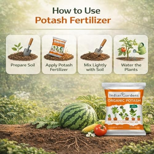 Indian Gardens - Organic Bio Potash (900 Grams) Fertilizer | Plant Nutrient Supplement | Slow Release Granules For Plants and Home Garden 4