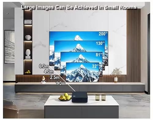 Punnkk X4 Android LED 7500 Lumens Projector, 4K Support, Native 1080p, Smart Wi-Fi & Bluetooth Auto Keystone Correction 2GB/16GB Home Theatre Projector 5