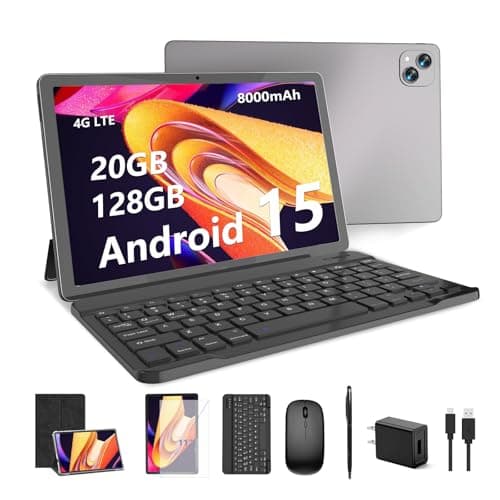 Android 15 Tablet 11 Inch, 20GB RAM, 128GB ROM, 2TB Expansion, 2.4G WiFi & 5G + Cellular, Octa-Core, 8000mAh, 5MP+13MP, T-Mobile SIM Card Support, Tablet