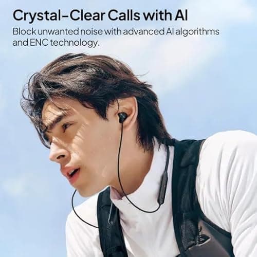 for OnePlus Bullets Wireless Z3 in-Ear Neckband with 12.4mm Drivers, 3D Spatial Audio,10 mins Charge for 27 hrs Playback, AI Call Noise Cancellation, 4 EQ preset (Black & Yellow) 6