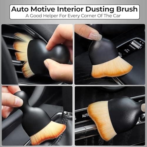 AUTOFRILL 2 Pcs Car Cleaning Accessories Kit | Interior & Exterior Cleaning Brush for Dashboard, AC Vent, Laptop Keyboard | Multi-Purpose Car Care Kit for Car Interior 4