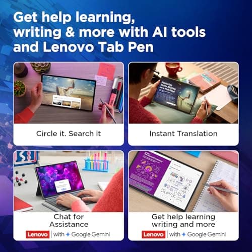 Lenovo Idea Tab Smartchoice with Pen|5G + Wi-Fi|11 Inch,2.5K Display, 500 Nits Brightness|8GB RAM + 256GB ROM(Expandable Up to 2 TB)|Mediatek Dimensity 6300|Android 15|4-Speakers with Dolby Atmos,Grey 3