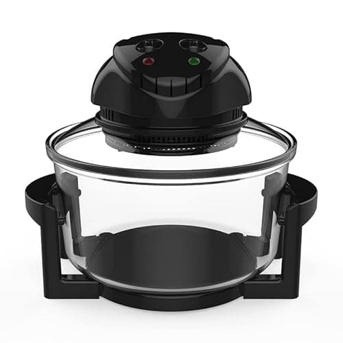 Inllex Air Fryer, Halogen Infrared Convection Oven - Large 13L Glass Air Fryer, Oil-Free Quick Healthy Meals Multicooker with Time & Temperature Controls, Roast, Fry, Toast or Crisp