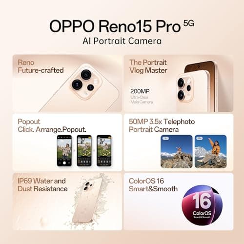 Oppo Reno15Pro 5G (Cocoa Brown, 12GB RAM, 256GB Storage) with No Cost EMI/Additional Exchange Offers 2