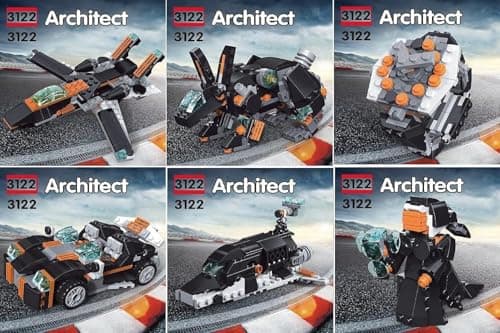 Sky Tech® 36-in-1 Magic Building Blocks Set | 256+ Pieces | Creative Construction Toy for Kids | Includes Instruction Manual | Ideal for Boys & Girls Ages 6+ | DIY Brick Robot, Jet, Ship Models 5