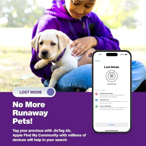 JioTag Air for iOS (Gray) Worldwide Tracker, Pair with Apple Find My app for keys, luggage, bikes, purses etc. inside & outside Bluetooth range, No SIM/subscriptions required, 1+1 year battery, 120 dB 4