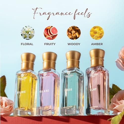 Carlton London Dazzle Women Perfume Gift Set – 4×20ml Luxury Floral-Fruity Eau De Parfum for All-Day Wear | Long-Lasting, Elegant Fragrances | Gift for Women 3