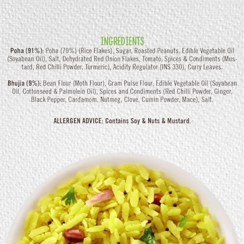 MOM - Meal of the Moment, Poha with Bhujia, 80g - Ready to Eat | Instant Food | No added Preservatives 3