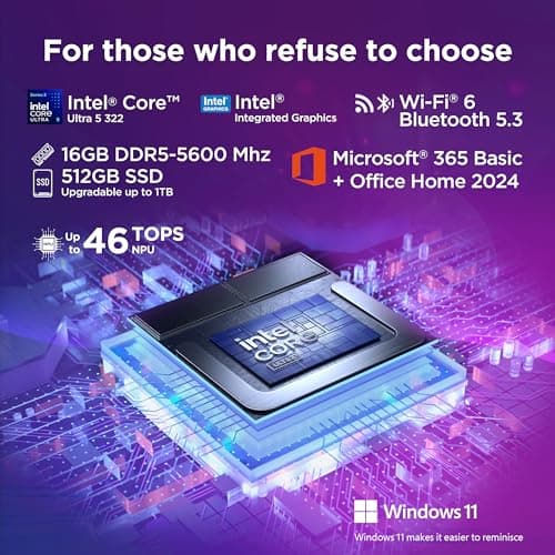 Lenovo IdeaPad Slim 3 Intel Core Ultra 5 322 Next-Gen AI PC (16GB RAM/512GB SSD/15.3" (38.8cm)/WUXGA IPS/Copilot+ PC/Windows 11/MSO 365 Basic+Office 2024/Backlit Keyboard/Grey/1.6Kg), 83UR009QIN 4