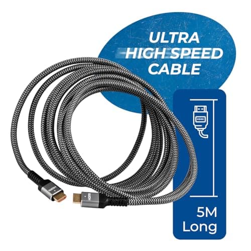 Orei 8K HDMI Cable 5M(16.4Ft) - 8K@60Hz HDMI Cable 2.1 With Ethernet & HDCP 2.3, Lightning Fast 48Gbps Bandwidth, HDR, Earc & 3D Support - HDMI 4K@120Hz For Tvs, Gaming Consoles & More (1 Pack), Grey 2