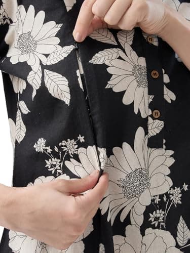 AV2 Maternity Nursing and Feeding Kurta Set | Nursing Zippers | Pre and Post Pregnancy | Raw Silk | Kurta Pant Set | Coord Set Black Large 4181 5
