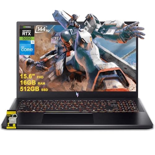acer Nitro V 15 Gaming Laptop 15.6" FHD IPS 165Hz Intel 8-core i5-13420H 16GB RAM 512GB SSD GeForce RTX 5050 GDDR7 DLSS4 (Up to 440 AI Tops) Backlit Thunderbolt WiFi6 Win11 ICP Hub