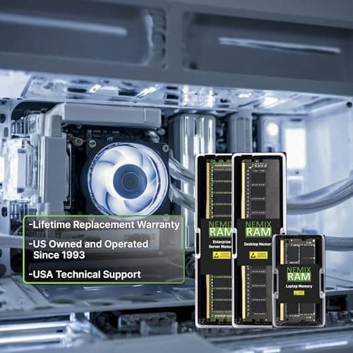 NEMIX RAM 256GB (4X64GB) DDR5 4800MHZ PC5-38400 2Rx4 1.1V 288-PIN ECC RDIMM Registered Server Memory KIT Compatible with ASUS Pro WS WRX90E SAGE SE Workstation Motherboard 5