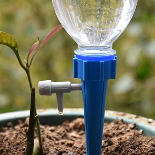 Techhark® Plant Self-Watering Spikes, 12-Pack, Automatic Drip Irrigation System for Indoor and Outdoor Plants, Green 4