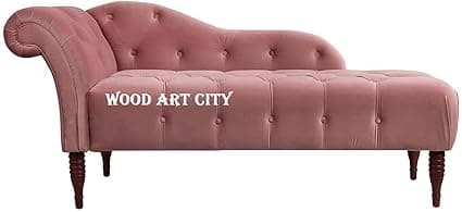 Rosewood 2-Seater Settee Sofa Diwan Couch for Home and Living Room (Ash Rose, Large)
