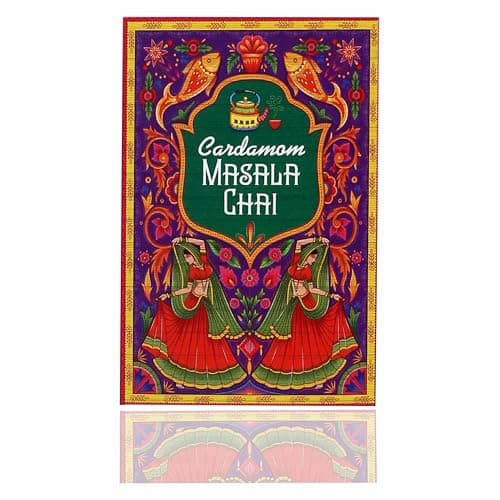 Sancha Tea Boutique India Chai Collection – 4 Masala Chai Gift Box with Saffron, Cardamom, Tulsi & Spices, 200g 5