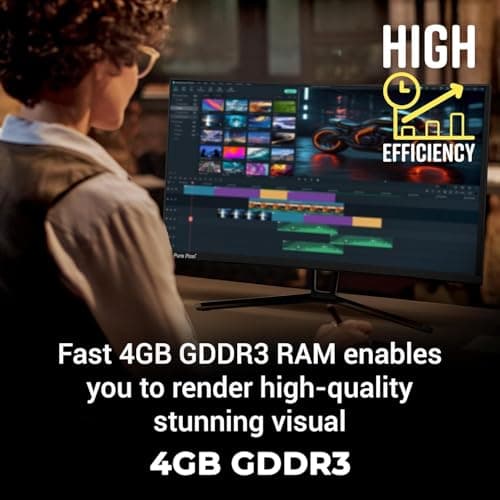 ZEBR0NICS GT740 4GB Graphics Card | Powered by NVIDIA | GDDR3 128-bit | PCIe x16 3.0 | HDMI, DVI, VGA | Up to 2560x1440@60Hz | PhysX Support | Cooling Fan Heatsink 5