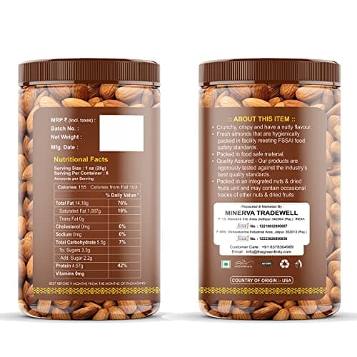GreenFinity Dry Fruits Combo- Green Raisins, Almonds, Cashews, Roasted Pistachios (250g Each), Walnuts Without Shell (175g) | Fresh Healthy Snacks for Cooking, Gifting, Daily Consumption (Pack of 5) 2