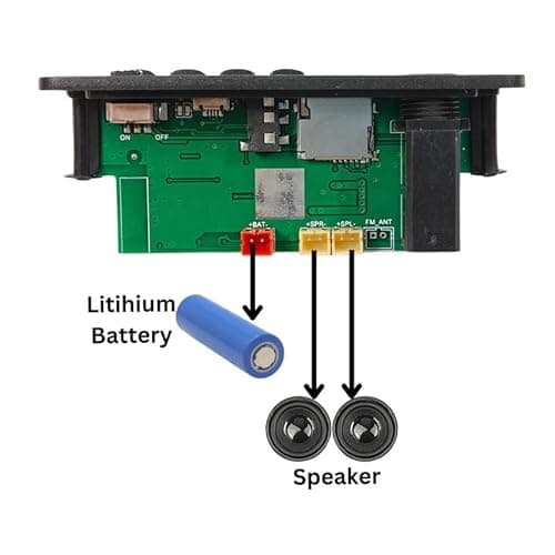 ERH India Bluetooth FM USB AUX Card MP3 Stereo Audio Amplifier Module with Mic Support and IR Remote for Music System and Home Theatre Amplifier Board Kit 2